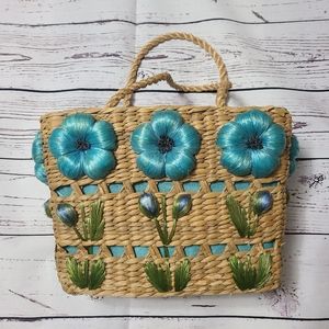 Vintage Straw & Raffia Tote Handbag Bags by Patricia